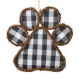 15  Grapevine Hanger: Black & White Check Paw Print Online Hot Sale