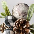 8  Birch & Gingham Balls Mistletoe Pick on Sale