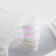 21  Fuzzy & Metallic Border Mesh: White Online Hot Sale