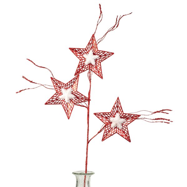 33  Glitter Star Spray: Red & White For Discount