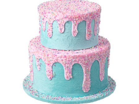 9  Two Tier Cake Decoration: Pink & Blue Cheap