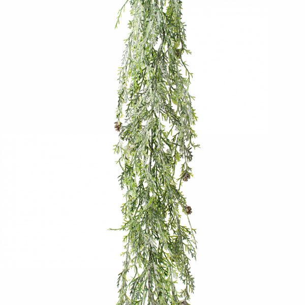 6  Frosted Cedar Hanging Pine Garland Hot on Sale