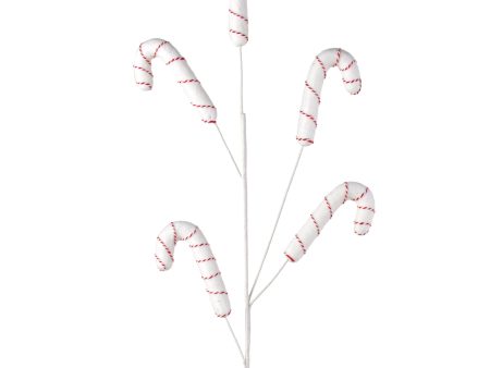 32  Peppermint Striped Candy Cane Spray on Sale