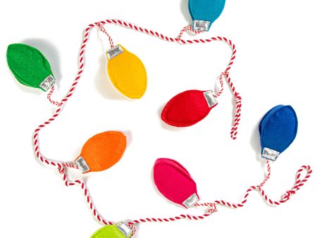 72  Felt Multicolor Light Bulbs Garland For Discount