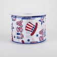 2.5  USA Outline Flag & Hat Ribbon (10 Yards) Supply