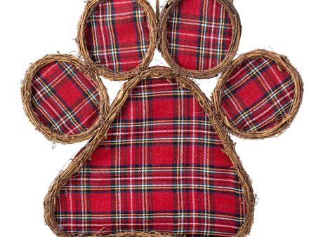 15  Grapevine Hanger: Tartan Plaid Paw Print Online