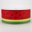 2.5  Watermelon Slice Satin Stripe Ribbon (50 Yards) Sale