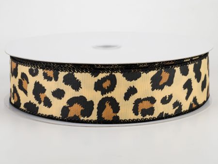 1.5  Bold Satin Cheetah Print Ribbon (50 Yards) Supply