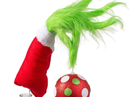 33  Christmas Green Monster Furry Hand Ornament Pick For Cheap