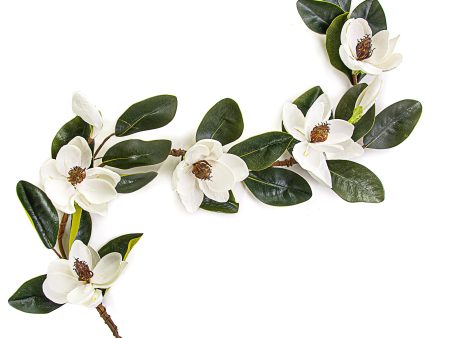 4  Soft Touch Magnolia Flower Garland For Cheap