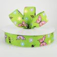 1.5  Butterflies & Bees Ribbon: Lime (50 Yards) Online Sale