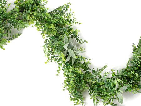 67  Sage, Eucalyptus, Fern Garland For Cheap