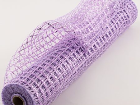 21  Wide Weave Metallic Mesh: Lavender Check Online Sale