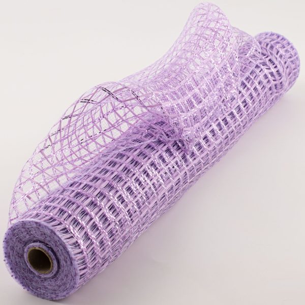 21  Wide Weave Metallic Mesh: Lavender Check Online Sale