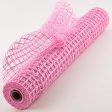 21  Wide Weave Metallic Mesh: Hot Pink Check Online