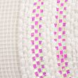 21  Fuzzy & Metallic Border Mesh: White Online Hot Sale