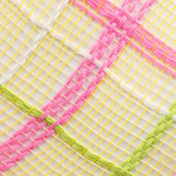 21  Crystal Plaid Mesh: Yellow, Pink, Lime, White Online Hot Sale