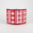 2.5  Whimsical Peppermint Stripe Sweater Ribbon: Red & White (10 Yards) Online Sale