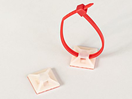 .5  Adhesive Zip Tie Mounts: Natural (100) Online Hot Sale