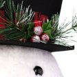 13.5  Snowman Head Tree Topper With Pick: Buffalo Plaid Online