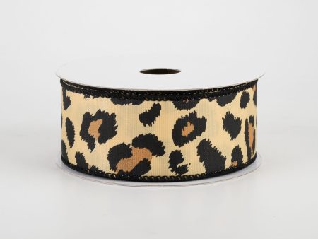 1.5  Bold Satin Cheetah Print Ribbon (10 Yards) on Sale