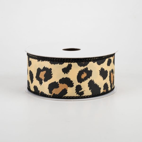 1.5  Bold Satin Cheetah Print Ribbon (10 Yards) on Sale