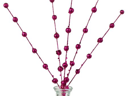 12  Glittered Ball Pick: Fuchsia Online now