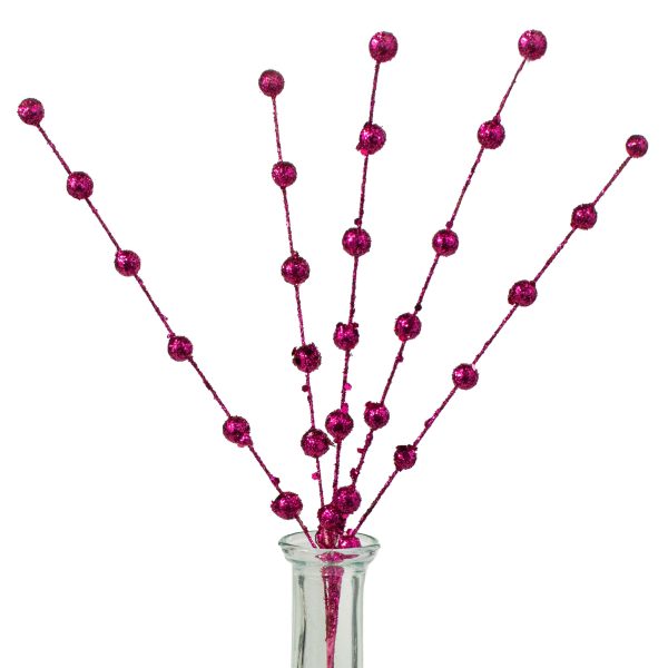 12  Glittered Ball Pick: Fuchsia Online now