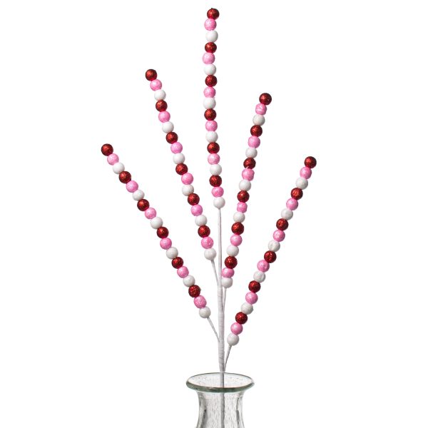 32  Glitter Ball Spike Spray: Red, Pink, White Cheap