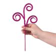 13  Glittered Swirl Pick: Fuchsia Online