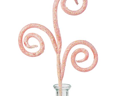 13  Glittered Swirl Pick: Coral Online Hot Sale