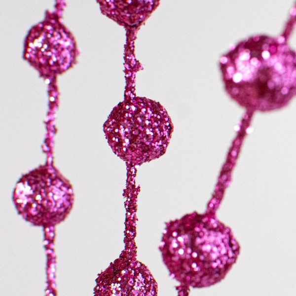 12  Glittered Ball Pick: Pink For Sale