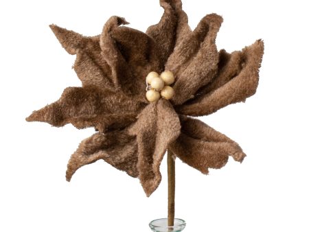 13  Felt Poinsettia Stem: Brown on Sale