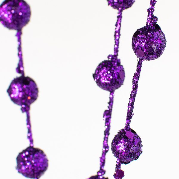 12  Glittered Ball Pick: Purple For Cheap