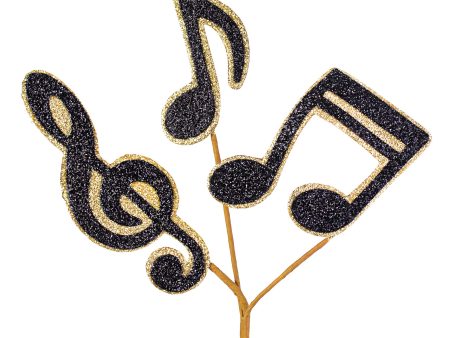 9  Glitter Music Note Spray: Black & Gold Online