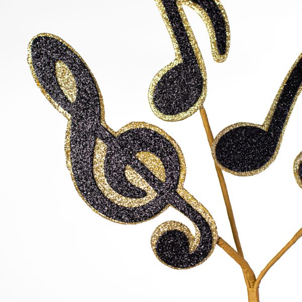 9  Glitter Music Note Spray: Black & Gold Online